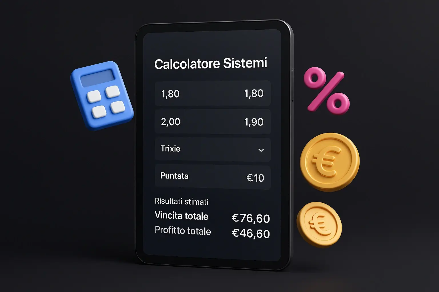 Calcolatore per sistemi di scommesse: strumento per calcolare vincite potenziali