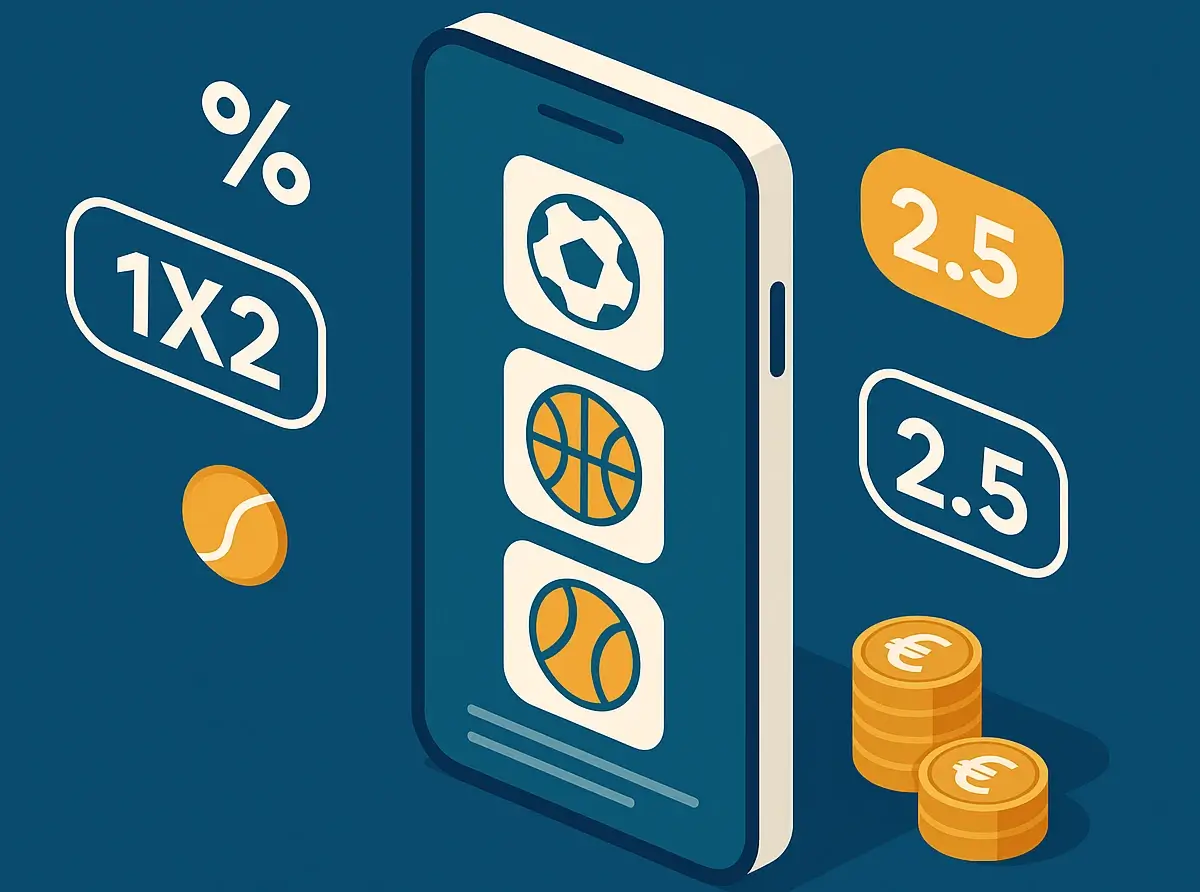 Guida completa ai tipi di scommesse sportive: 1X2, Over/Under, handicap e multiple